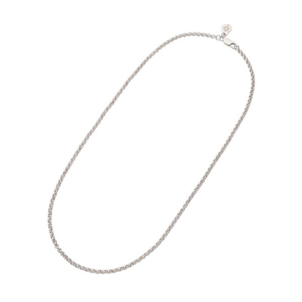 Komaru Rhodium Plated Width 3mm Chain - Image 2