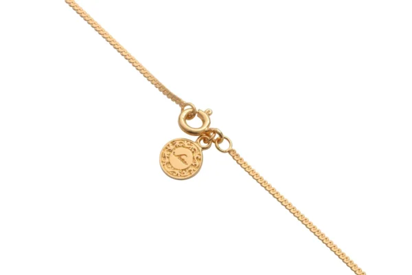 Sana 18K Gold Plated Flat Snake Chain Necklace - Image 3