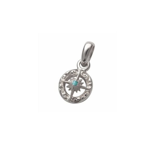 December Birthstone Turquoise Sun Symbol and Arabesque Pendant - Image 2