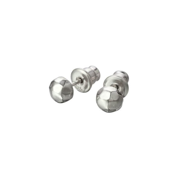 Sterling Silver Collection Hammered Stud Earrings