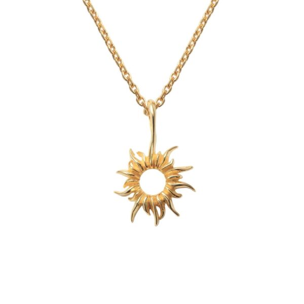 24K Gold Plated Sun Flare Pendant