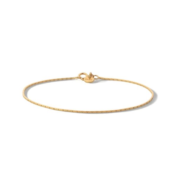 24K Gold Plated Snake Chain Bracelet, Slim