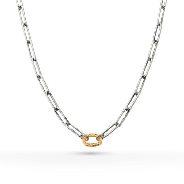 Arabesque 24K Gold Plated Link Chain Necklace