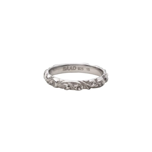 Rhodium Plated Arabesque Eternity Ring, Small