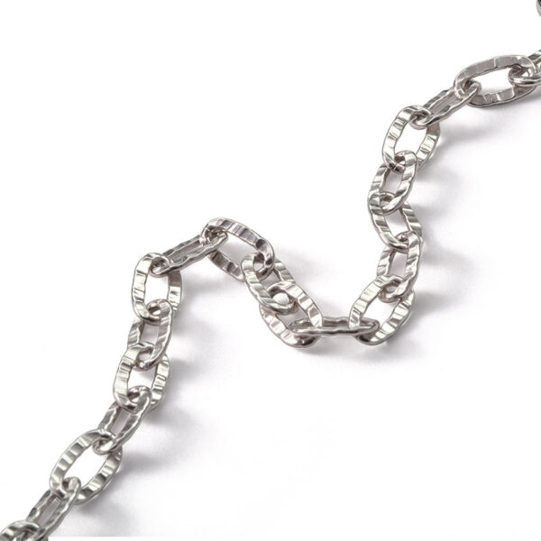 Sana Flat Hammered Oval-link Chain Bracelet - Image 2