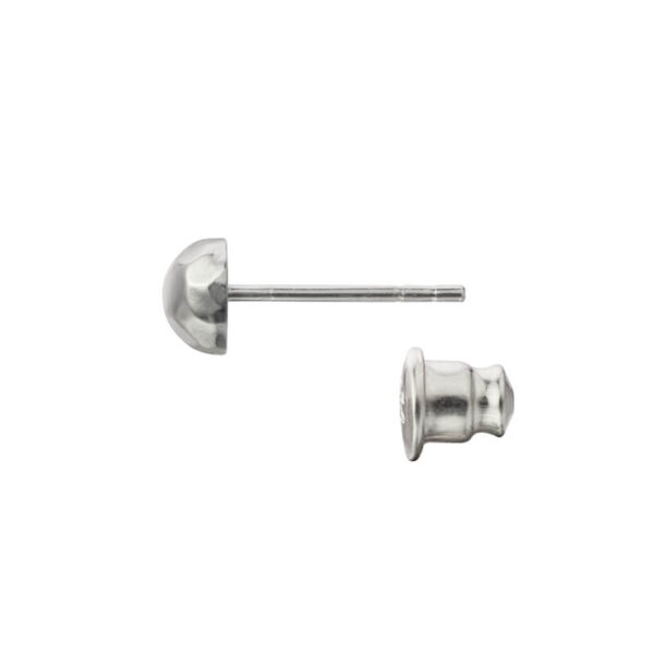 Sterling Silver Collection Hammered Stud Earrings - Image 2