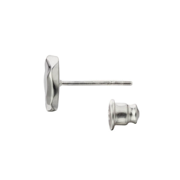 Sterling Silver Collection Hammered Stud Earrings - Image 2