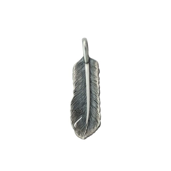 Feather Turquoise Left Facing Pendant, Small - Image 2