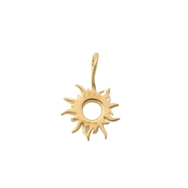 24K Gold Plated Sun Flare Pendant - Image 2