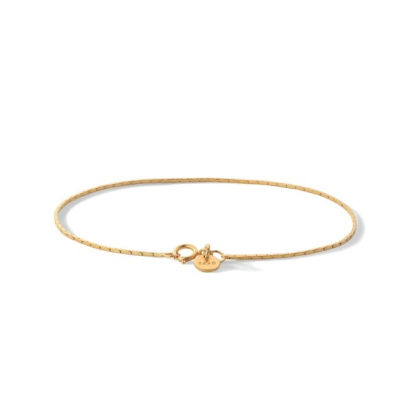 24K Gold Plated Snake Chain Bracelet, Slim - Image 2