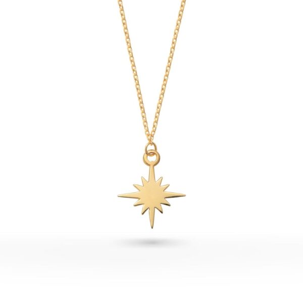 24K Gold Plated Sun Symbol Necklace - Image 2