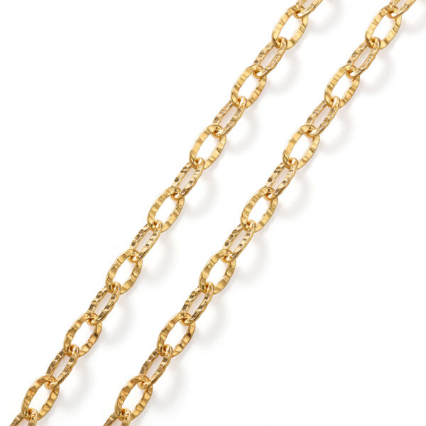 Sana 18K Yellow Gold Plated Flat Chain Bracelet - Image 3