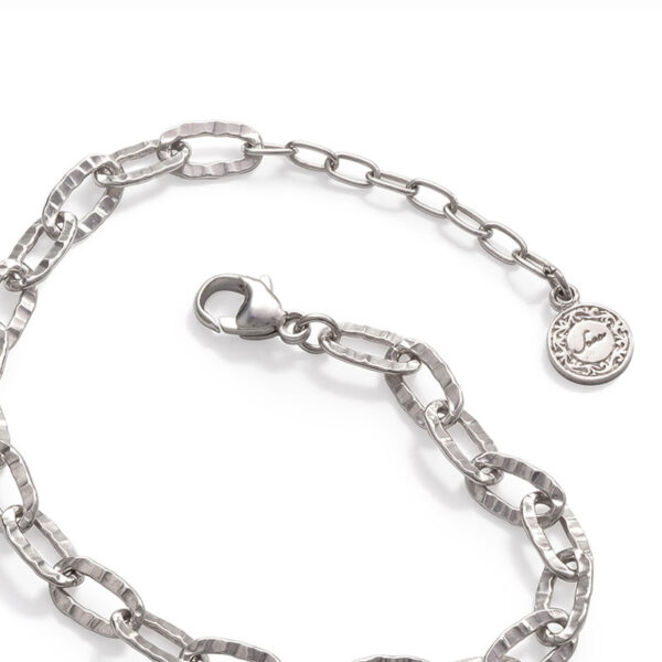 Sana Flat Hammered Oval-link Chain Bracelet - Image 3