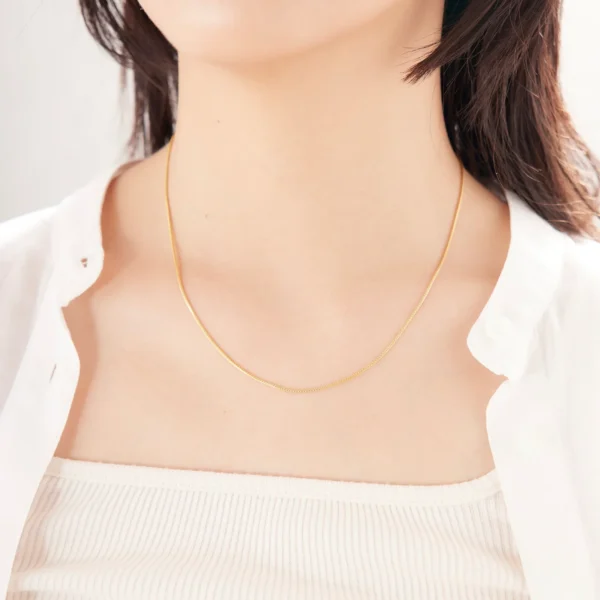 Sana 18K Gold Plated Snake Chain Necklace - Image 5