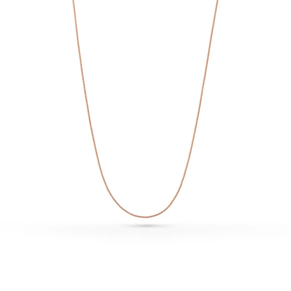 Sana 10K Pink Gold Plated Box Chain Necklace