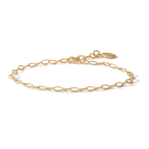 Sana 18K Yellow Gold Plated Oval-link Chain Bracelet