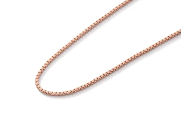 Sana 10K Pink Gold Plated Box Chain Necklace - Image 2