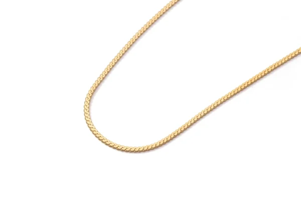 Sana 18K Gold Plated Flat Snake Chain Necklace - Image 2