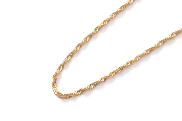 Sana 18K Gold Plated Twisted Chain Necklace - Image 2