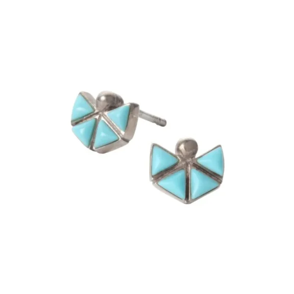 Turquoise Triangular Stud Earring