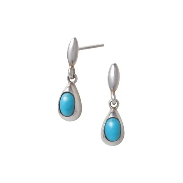 Turquoise Teardrop Stud Earrings