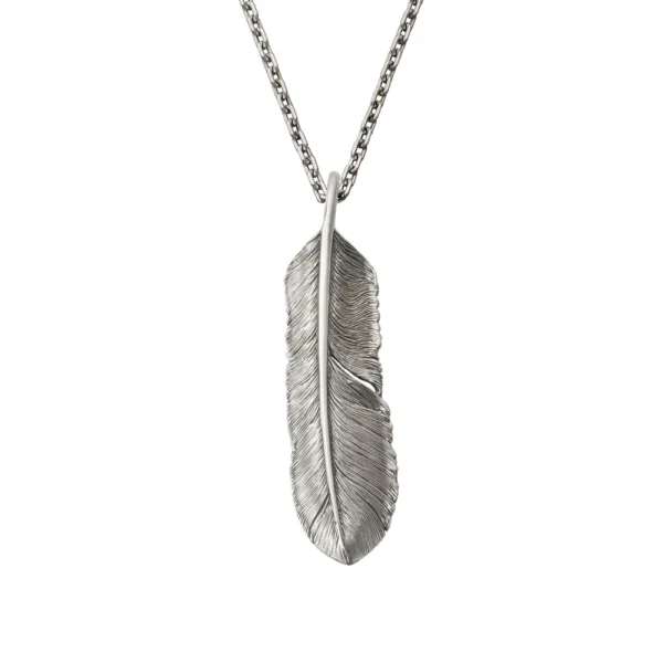 Feather Left Facing Pendant, Large