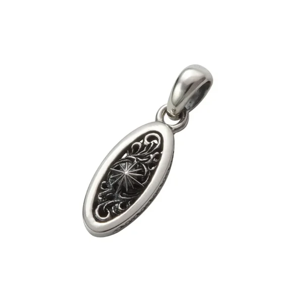 Sun Symbol and Arabesque Oval Pendant, Small - Image 2