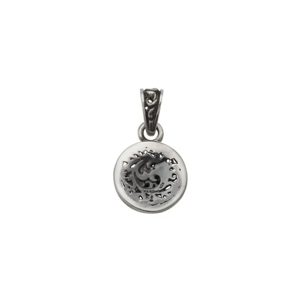 Sun Symbol and Arabesque Openwork Round Pendant, Small - Image 3