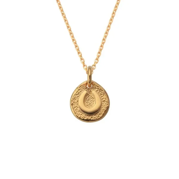 18K Gold Plated Horseshoe Pendant, Small