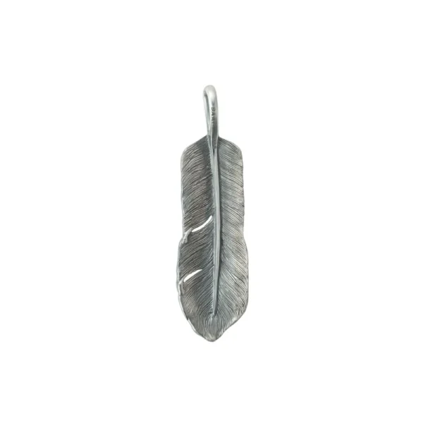 Feather Turquoise Left Facing Pendant, Medium - Image 2