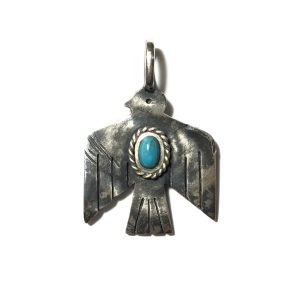Thunder Bird Turquoise Pendant, Small