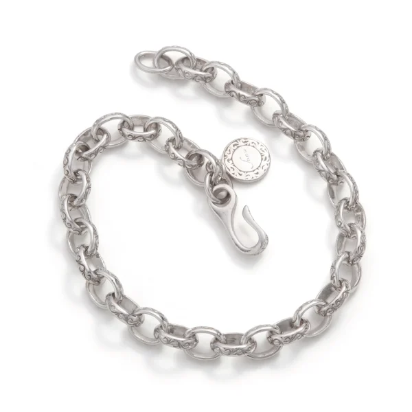 Sana Arabesque Oval-link Chain Bracelet, Slim - Image 3