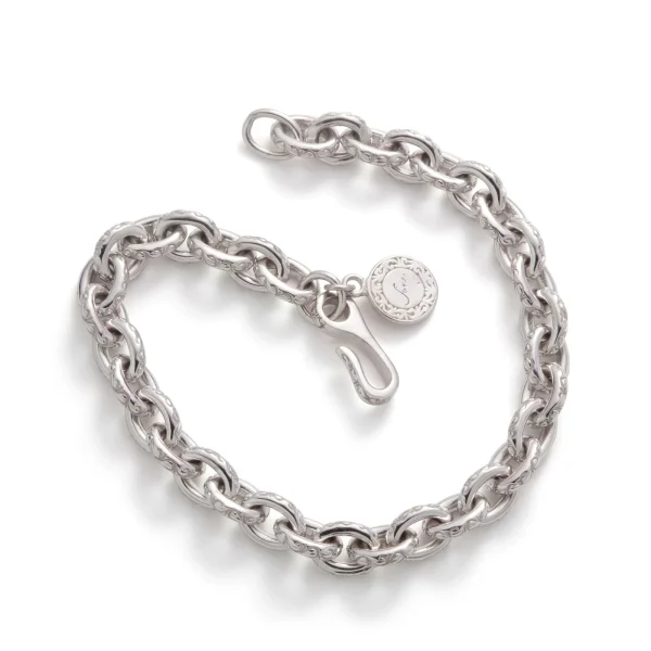 Sana Arabesque Large Oval-link Chain Bracelet, Slim - Image 3