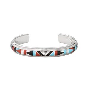 SAAD Premium Mix Gemstones Side Inlay Bangle