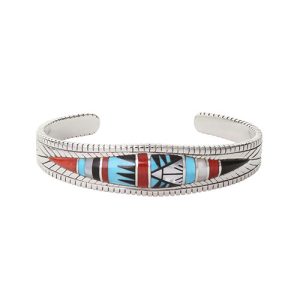 SAAD Premium Mix Gemstones Channel Inaly Bangle