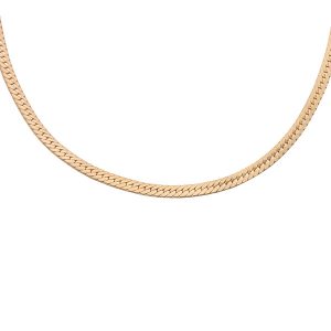 สร้อยคองูแบนชุบทอง 24K กว้าง 2 มม.
