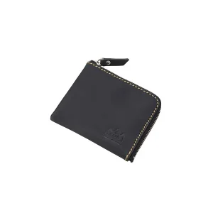 Zipper Wallet/Leather Wallet Black Saddle Leather