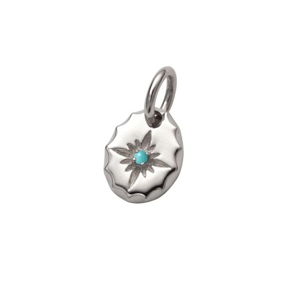 December Birthstone Turquoise Sun Symbol Pendant - รูปภาพ 2