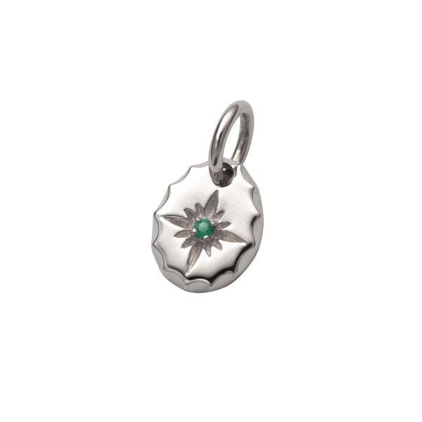 May Birthstone Emerald Sun Symbol Pendant - รูปภาพ 2