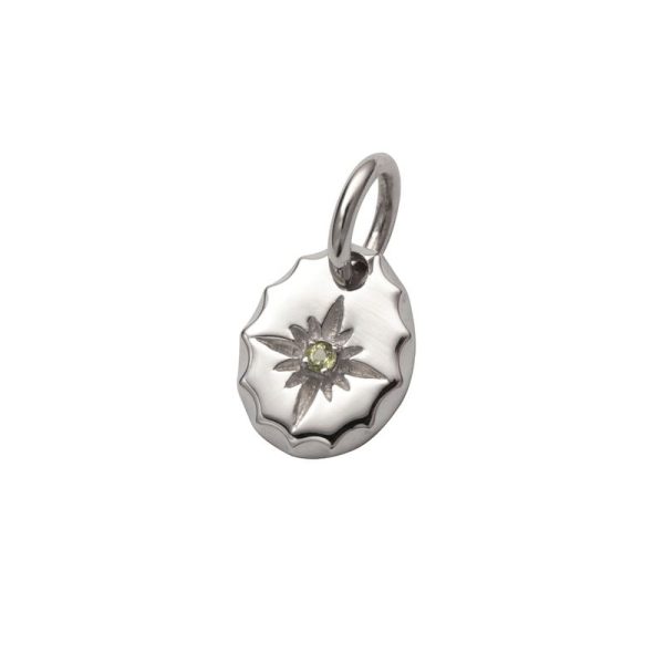 August Birthstone Peridot Sun Symbol Pendant - Image 2