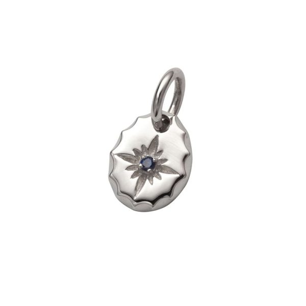 September Birthstone Sapphire Sun Symbol Pendant - Image 2