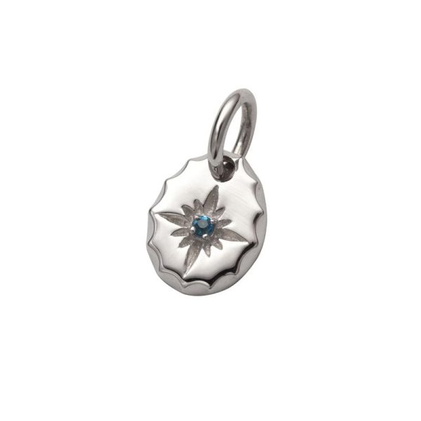 November Birthstone Topaz Sun Symbol Pendant - Image 2