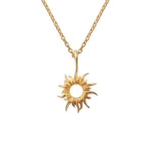 24K Gold Plated Sun Flare Pendant