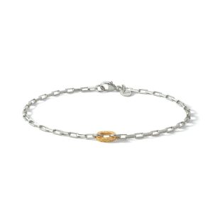 สร้อยข้อมือโซ่เชื่อมชุบทอง 24K สไตล์ Arabesque