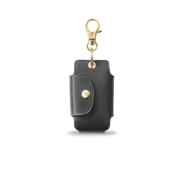 Genuine Leather Key Case Black Saddle Leather