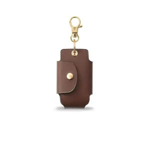 Genuine Leather Key Case Brown Saddle Leather