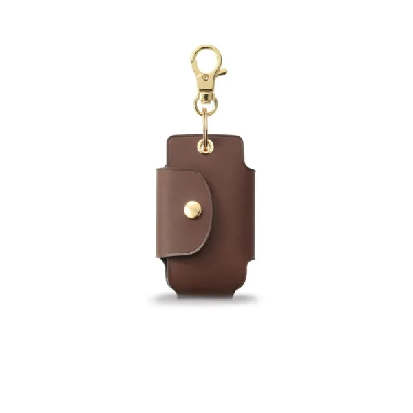 Genuine Leather Key Case Brown Saddle Leather