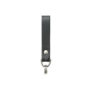 Genuine Leather Key Loop Black Saddle Leather