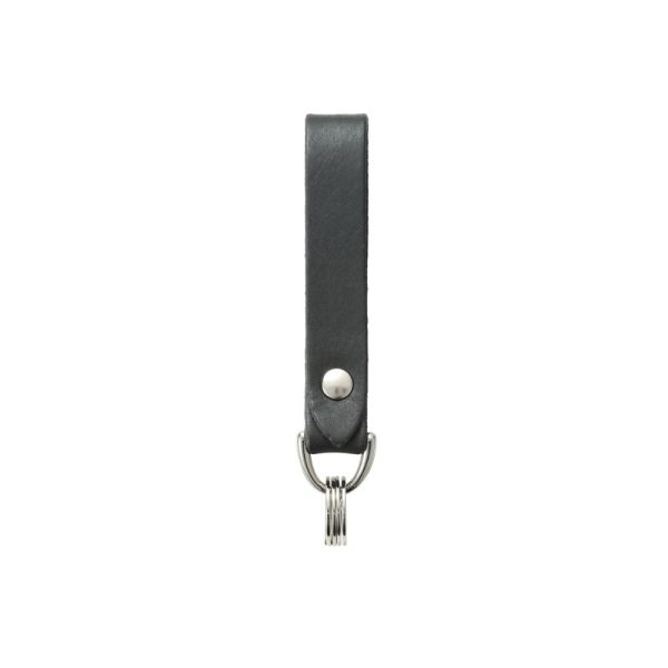 Genuine Leather Key Loop Black Saddle Leather