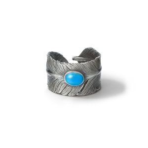Feather Sleeping Beauty Turquoise Ring